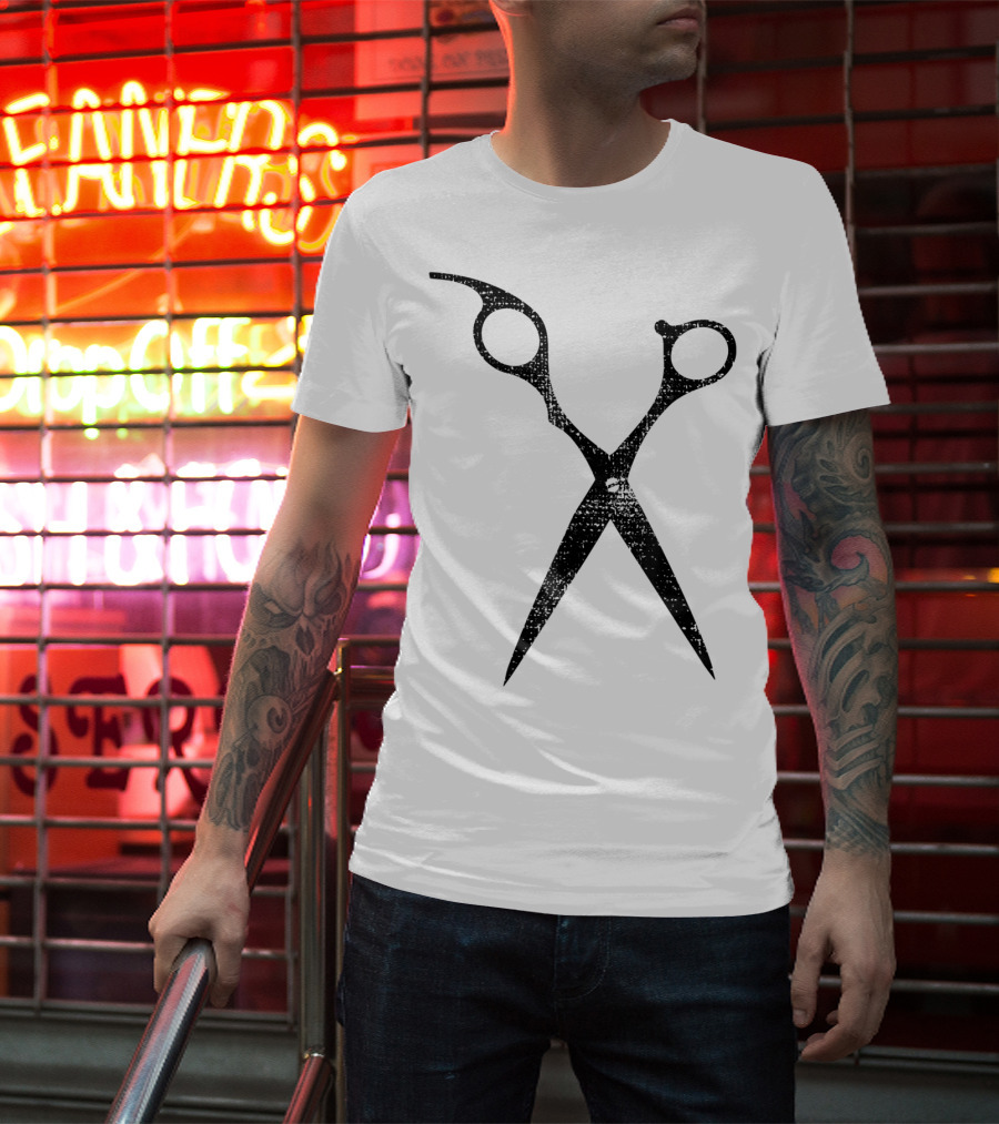 Hairdresser Barber Shop Hairsty Scissors T-Shirt