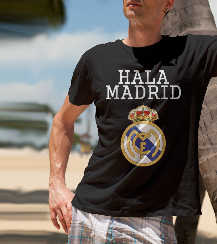 Hala Madrid Real Madrid CF Crest With Crown T-Shirt