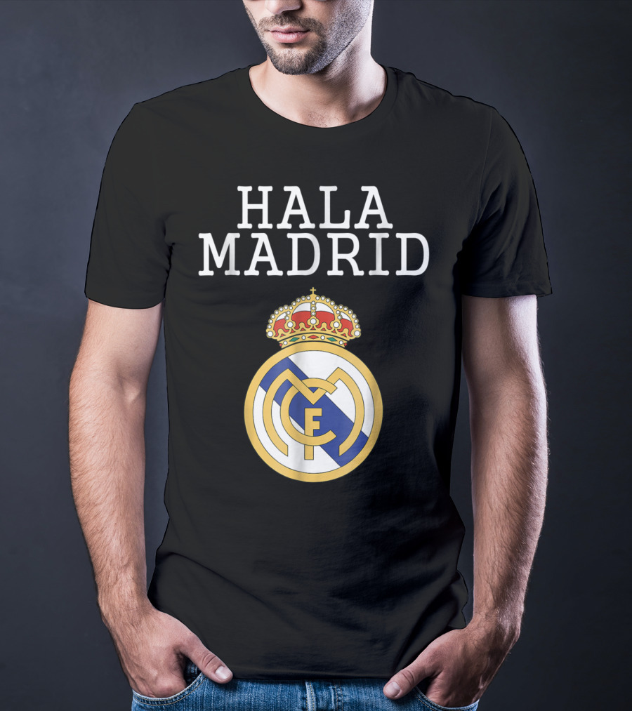 Hala Madrid Real Madrid CF Crest With Crown T-Shirt