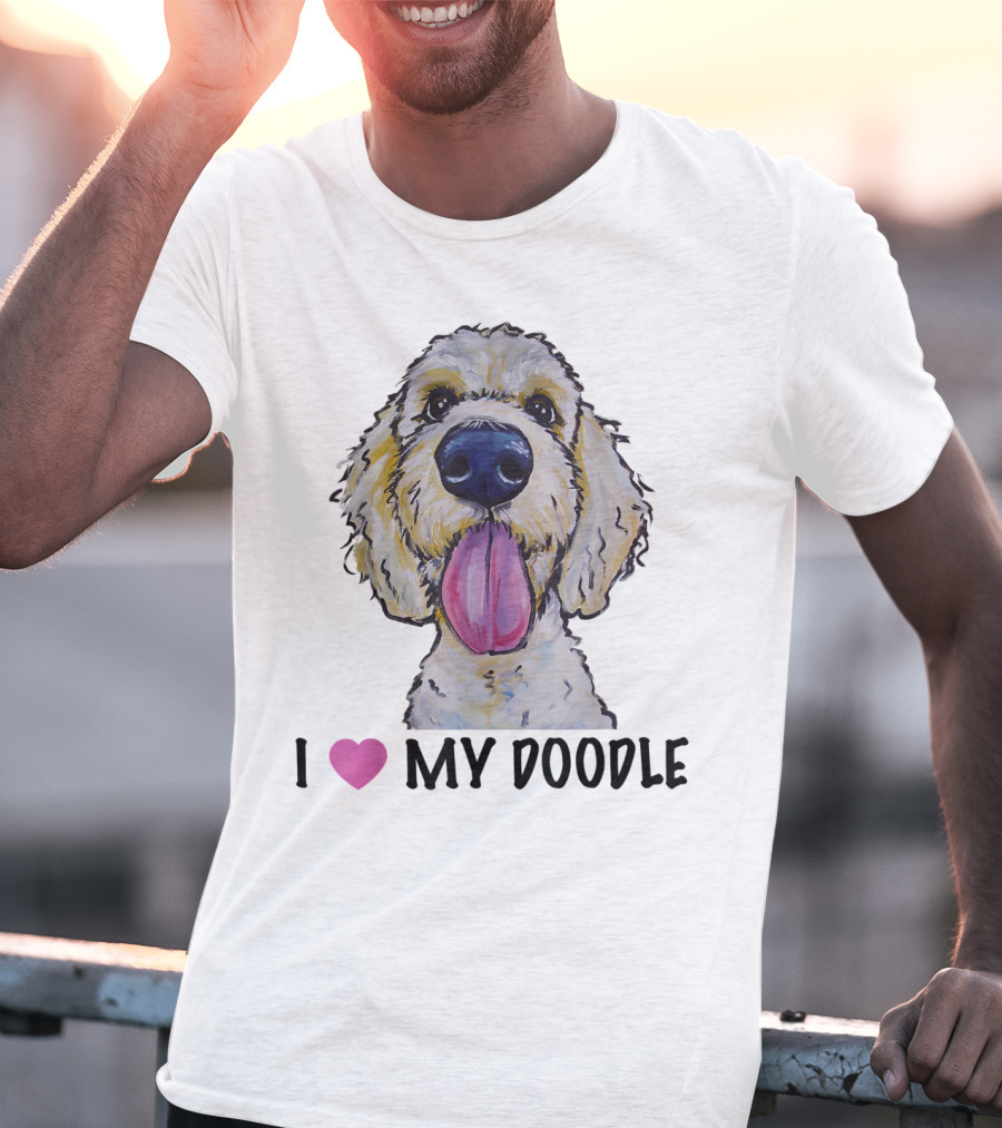 I Love My Doodle Golden Doodle Heart T-Shirt