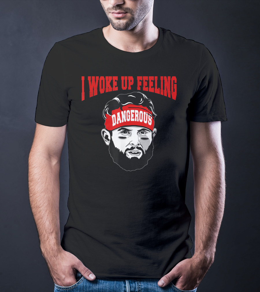 I Woke Up Feeling Dangerous Football 6 Funny Headband T-Shirt
