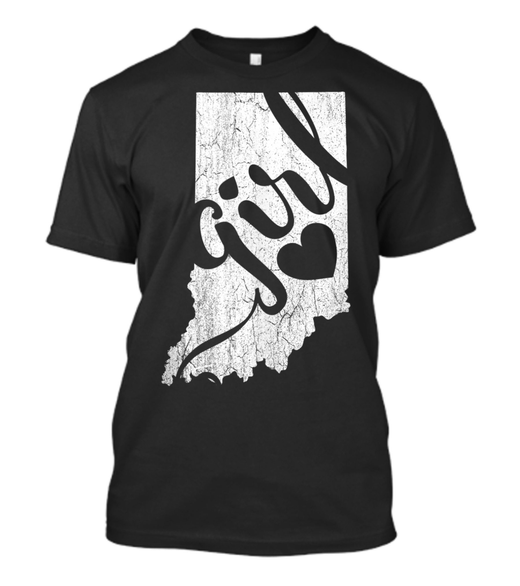 Indiana Girl Heart Map T-Shirt