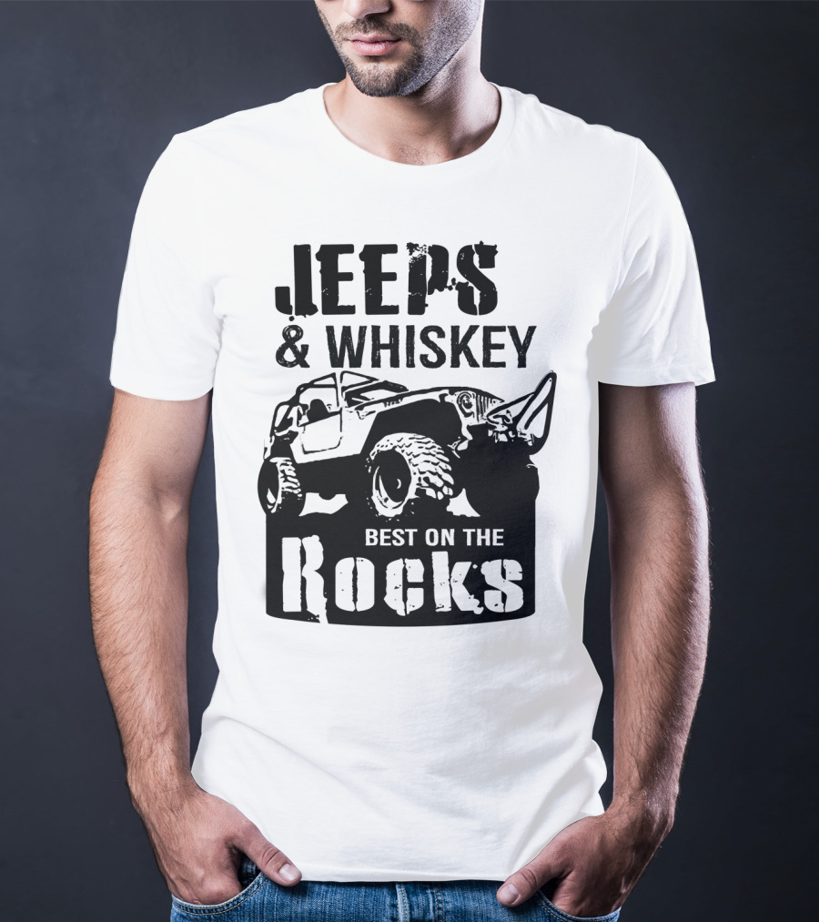 Jeeps And Whiskey Best On The Rocks T-Shirt