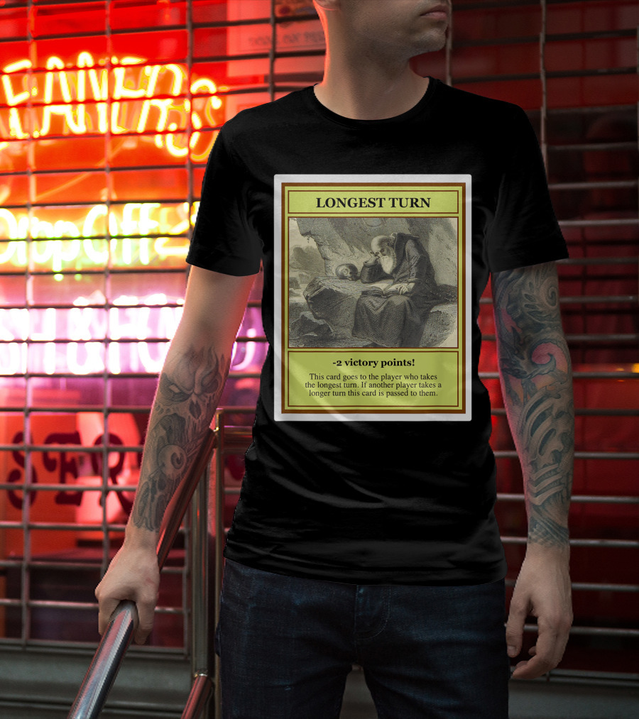 Longest Turn Card -2 Victory Points Player Pass Strategy T-Shirt