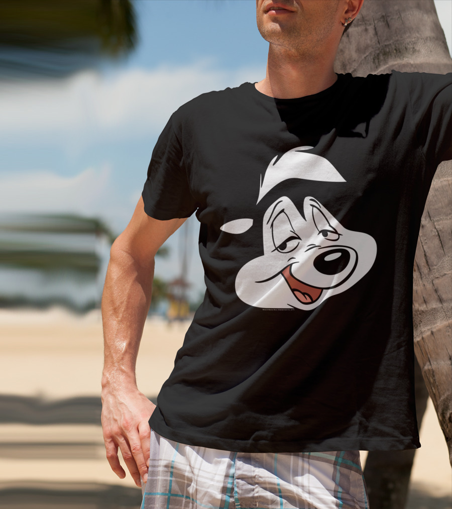 Looney Tunes Pepe Le Pew Face Character Classic T-Shirt
