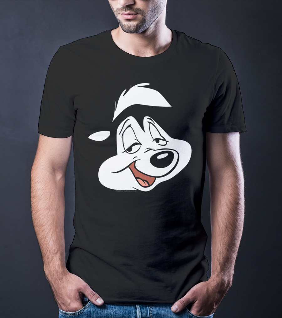 Looney Tunes Pepe Le Pew Face Character Classic T-Shirt