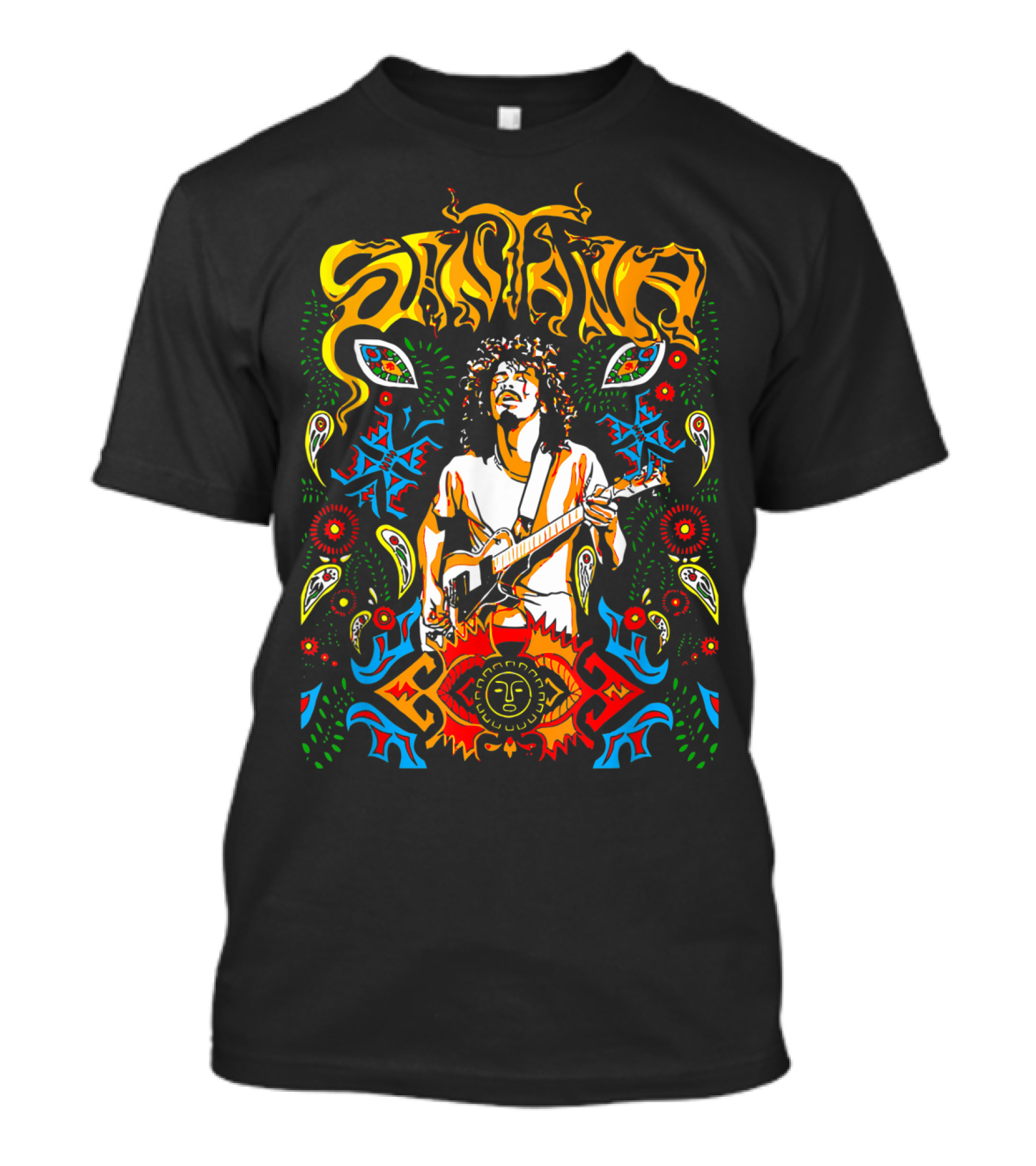 Santana Make Somebody Happy Perfect Psychedelic Guitar T-Shirt