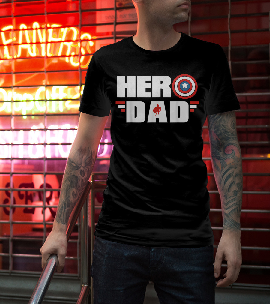 Marvel Father's Day Hero Dad Captain America Shield T-Shirt
