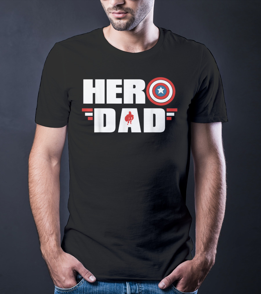Marvel Father's Day Hero Dad Captain America Shield T-Shirt
