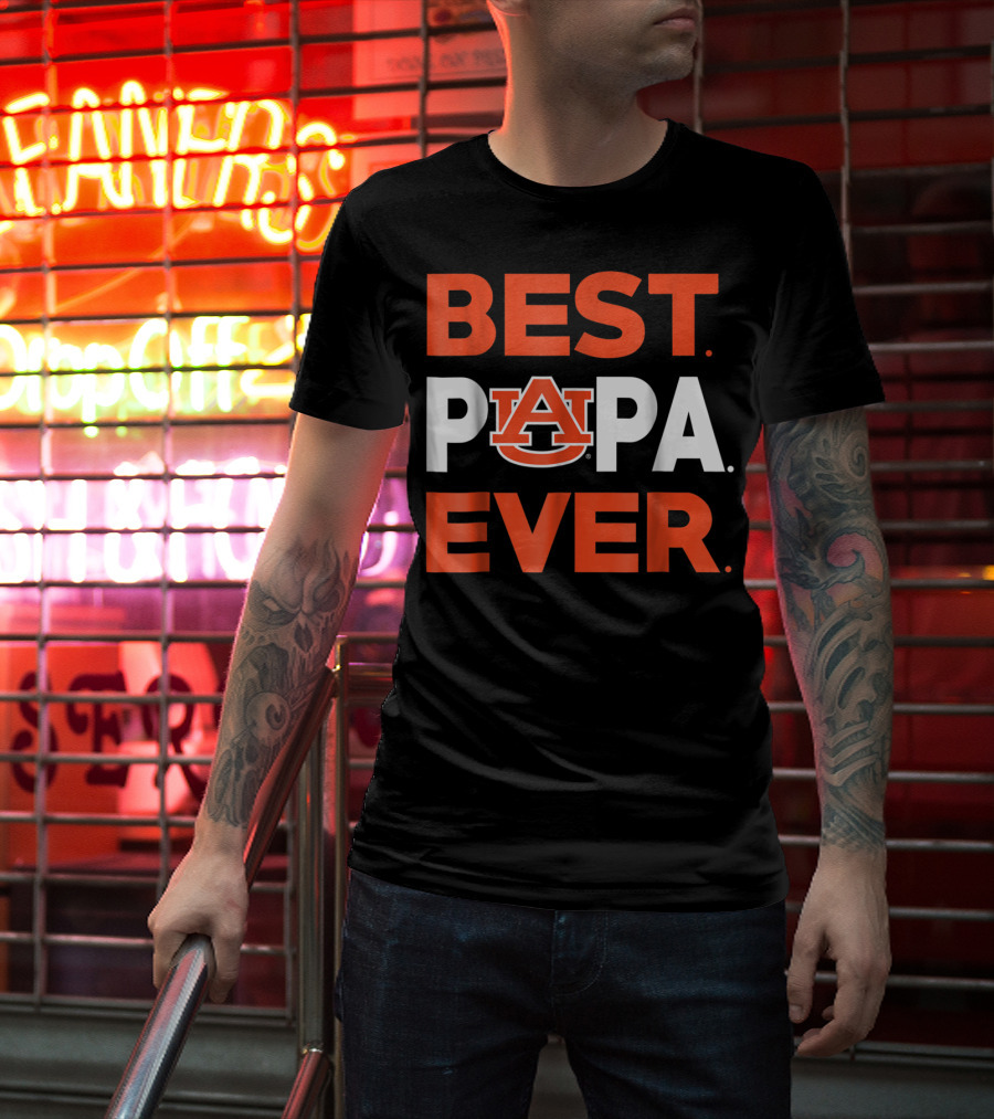 Best Papa Ever Auburn Tigers Mens T-Shirt