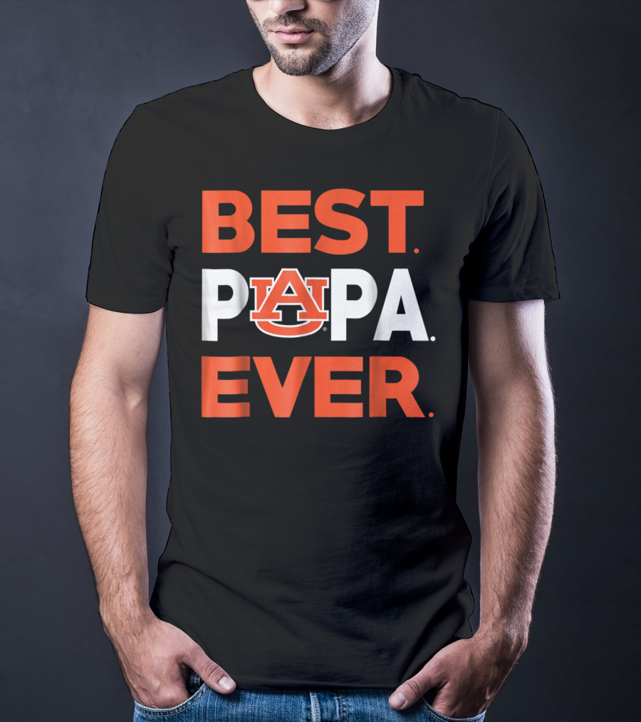 Best Papa Ever Auburn Tigers Mens T-Shirt