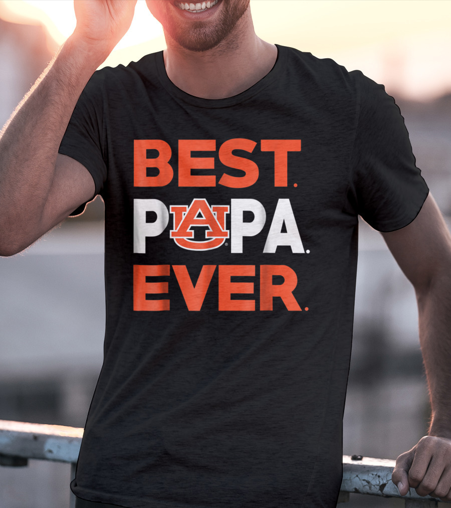 Best Papa Ever Auburn Tigers Mens T-Shirt