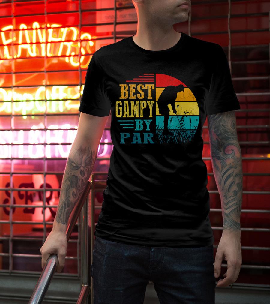 Best Gampy By Par Golf Lover Golfer Vintage T-Shirt