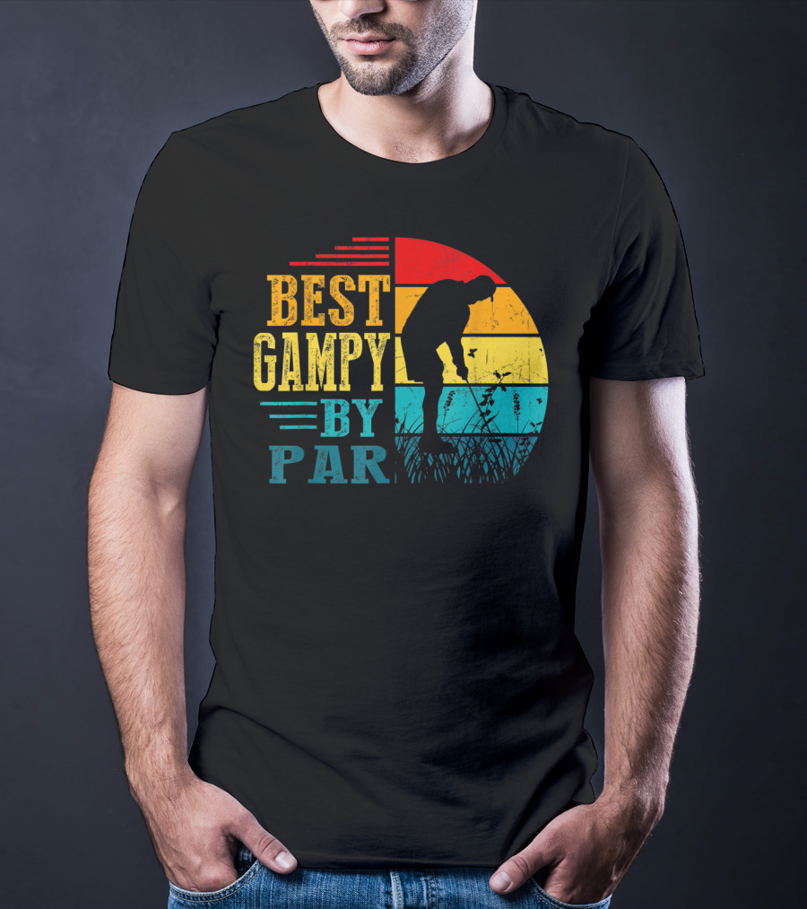Best Gampy By Par Golf Lover Golfer Vintage T-Shirt