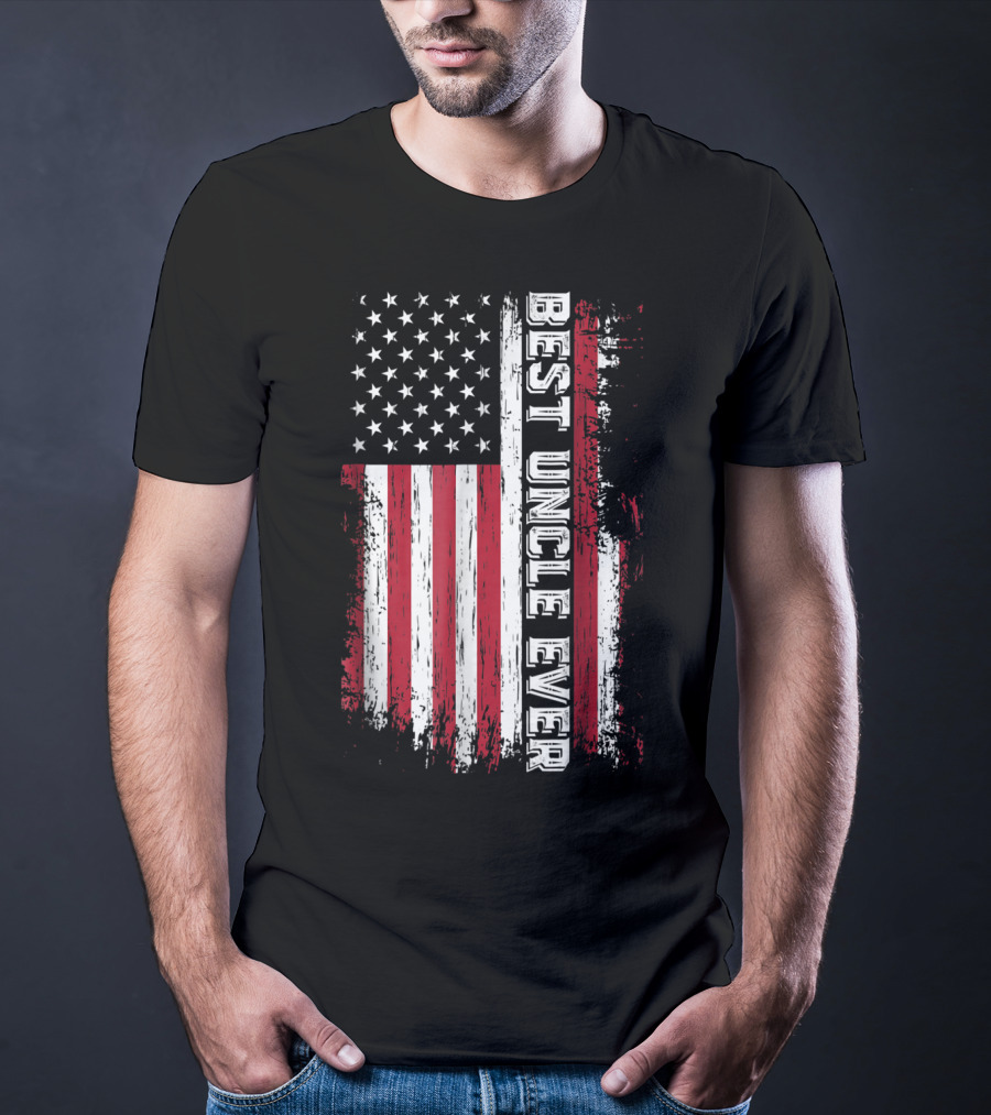 Best Uncle Ever American Flag Mens Best Uncle T-Shirt