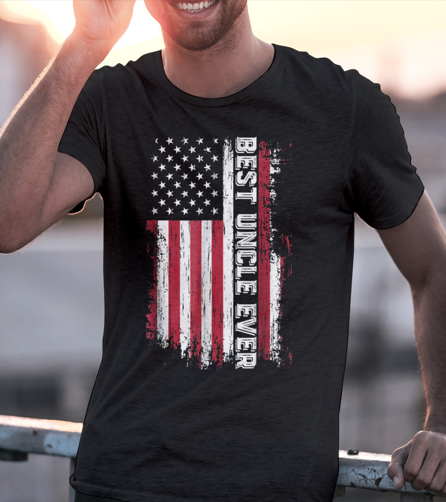 Best Uncle Ever American Flag Mens Best Uncle T-Shirt