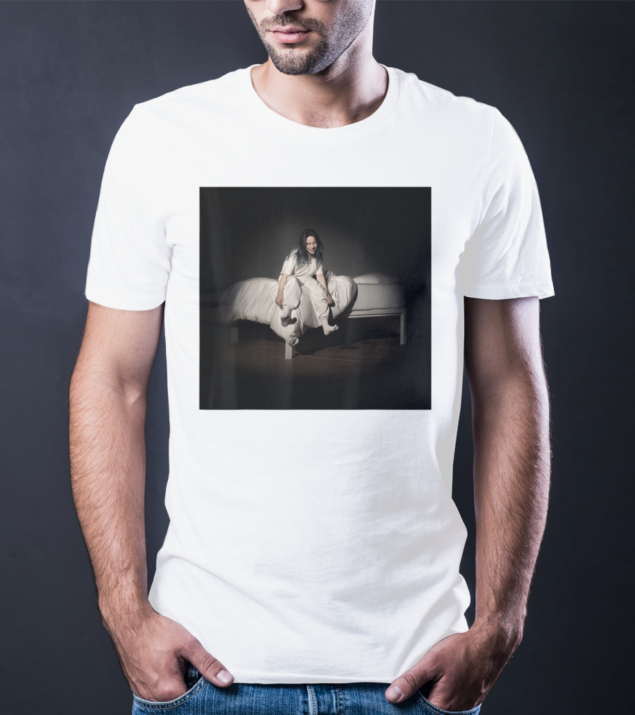 Billie Eilish Mens Album Cover Photo Bed Scene T-Shirt