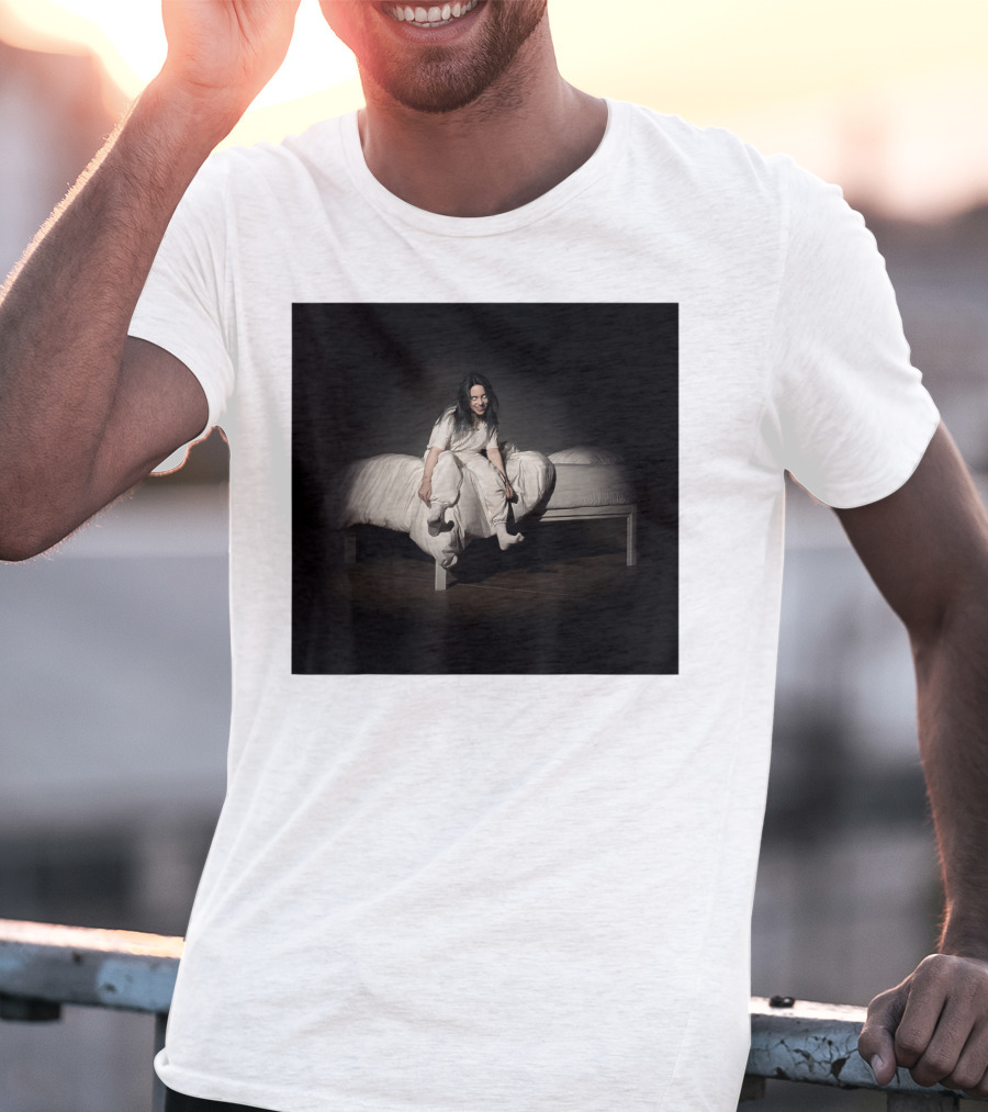 Billie Eilish Mens Album Cover Photo Bed Scene T-Shirt