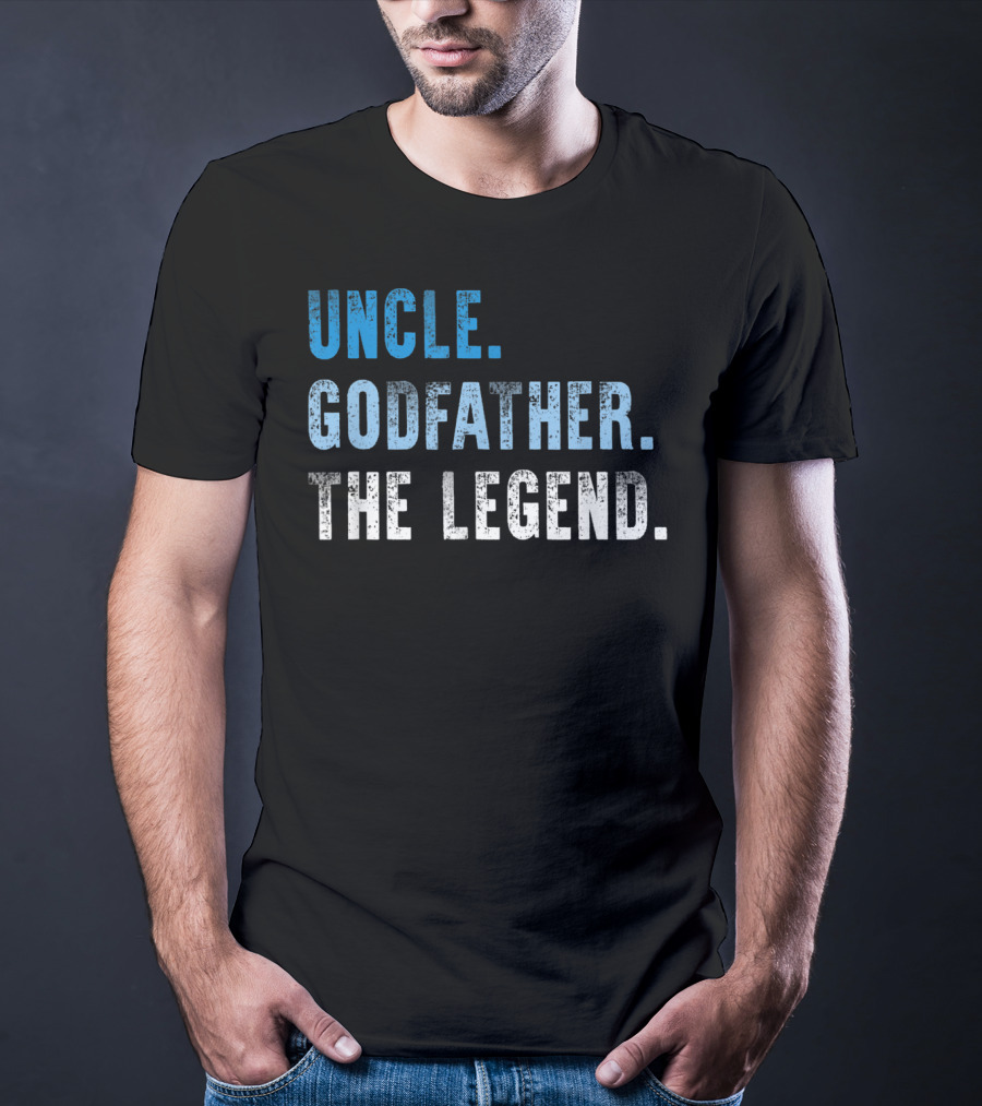 Uncle Godfather The Legend Mens Cool Awesome Hero Fam T-Shirt