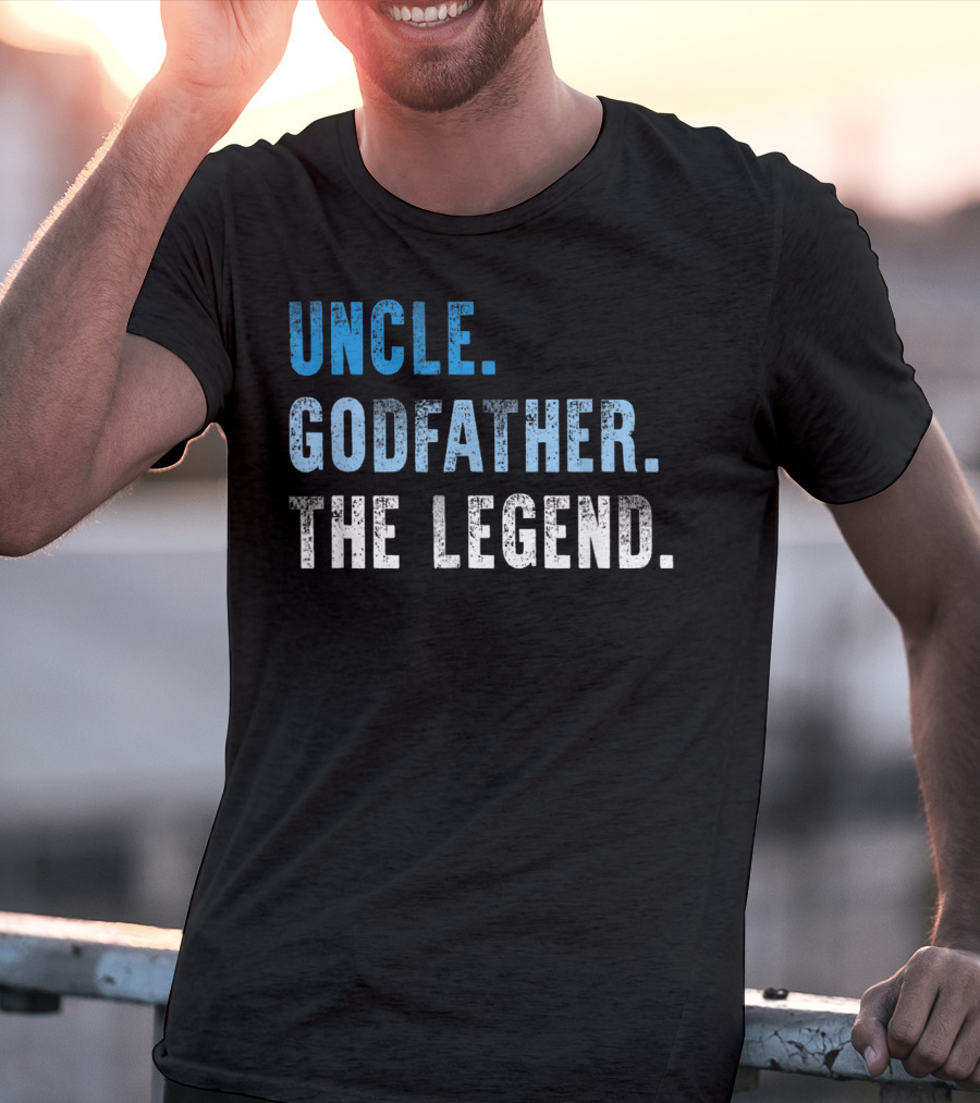 Uncle Godfather The Legend Mens Cool Awesome Hero Fam T-Shirt
