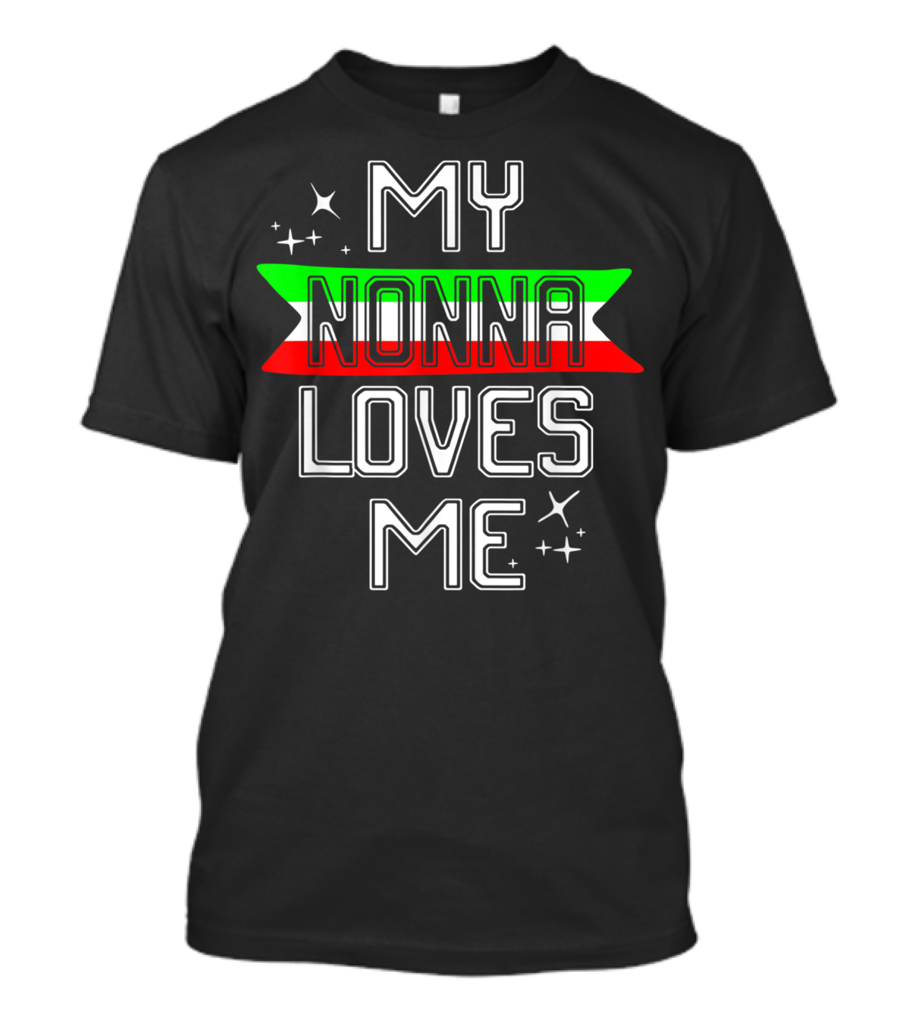 My Nonna Loves Me Italian Flag T-Shirt