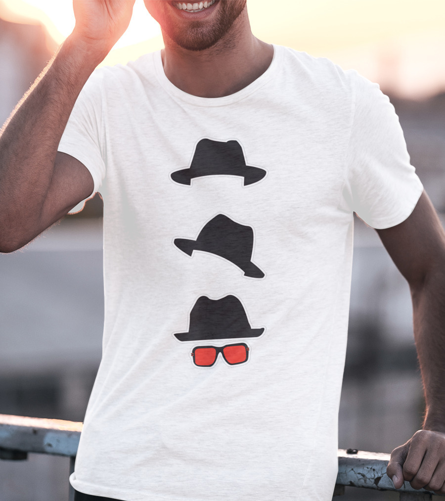 Name A More Iconic Trio With Classic Hats And Red Sunglasses T-Shirt