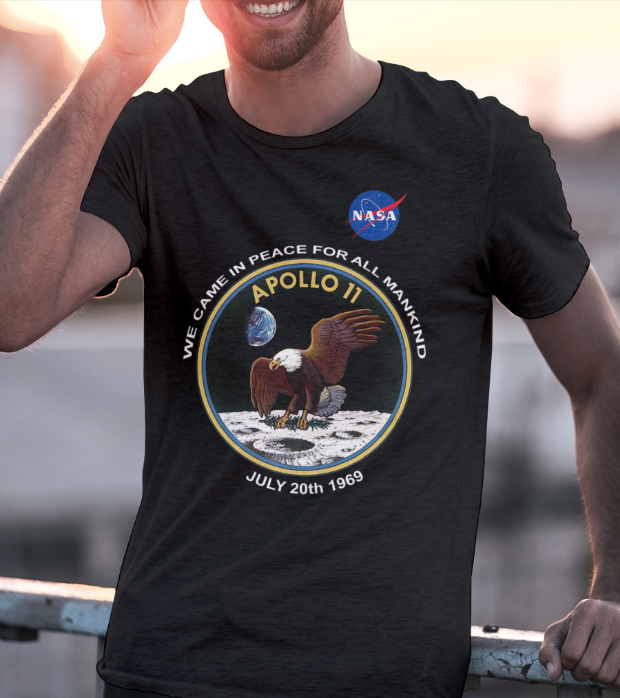 NASA Apollo 11 We Came In Peace For All Mankind July 20th 1969 T-Shirt