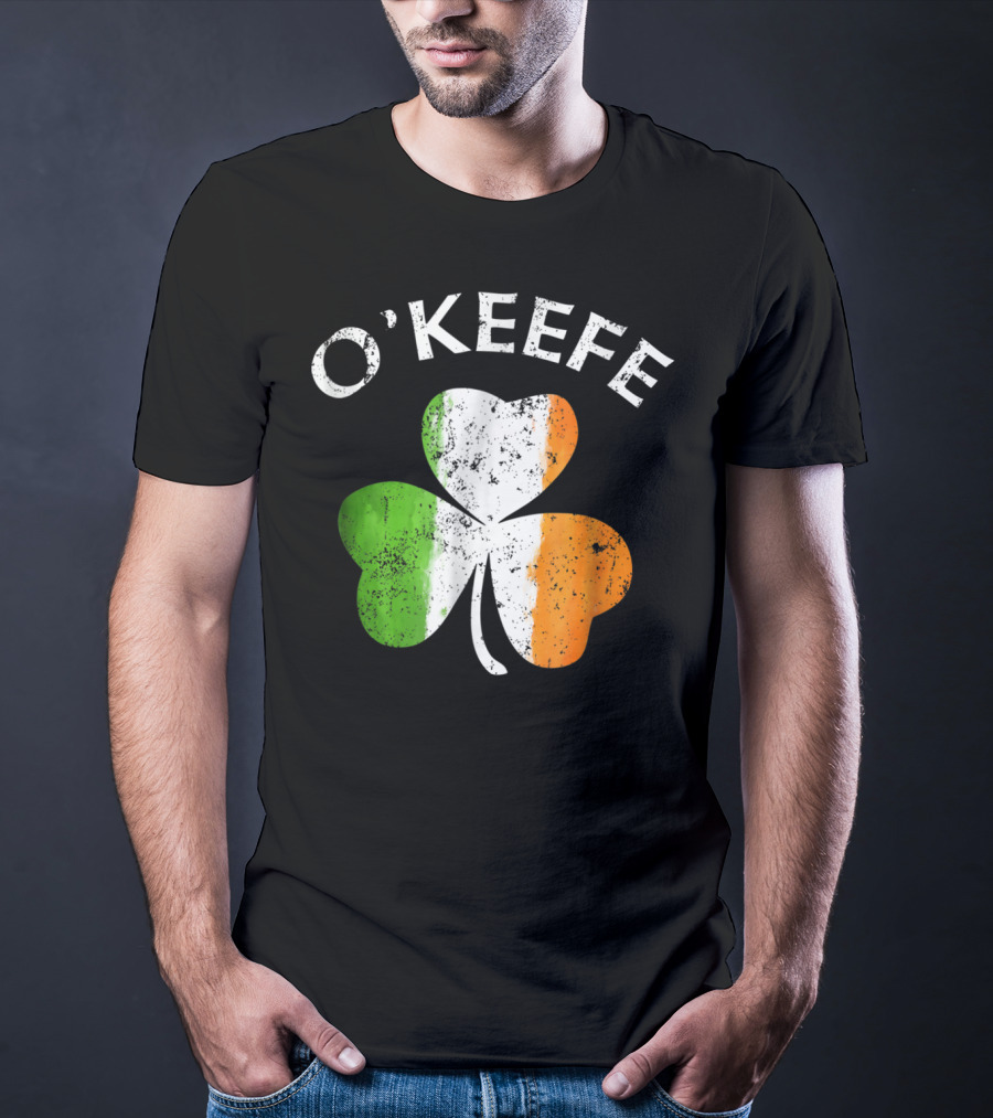 O'Keefe Irish Shamrock Tricolor Flag T-Shirt