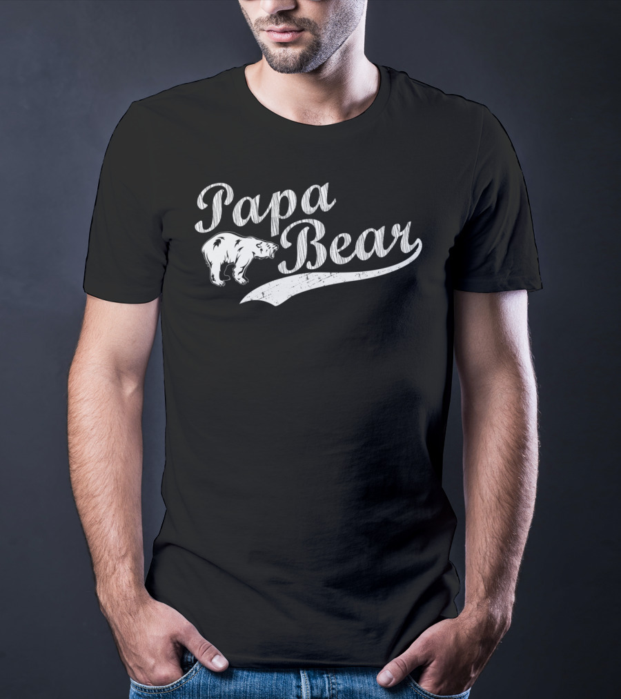 Papa Bear Father's Day Polar Bear T-Shirt