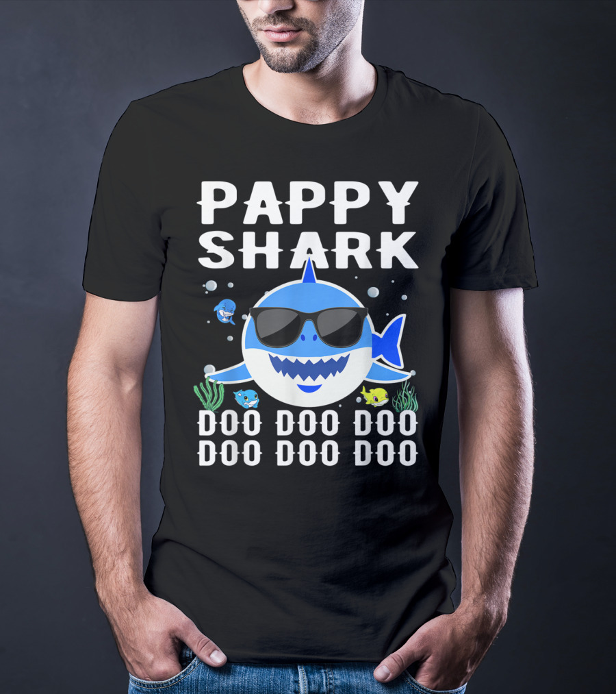 Pappy Shark Doo Doo Doo Doo Sunglasses Family Fun T-Shirt