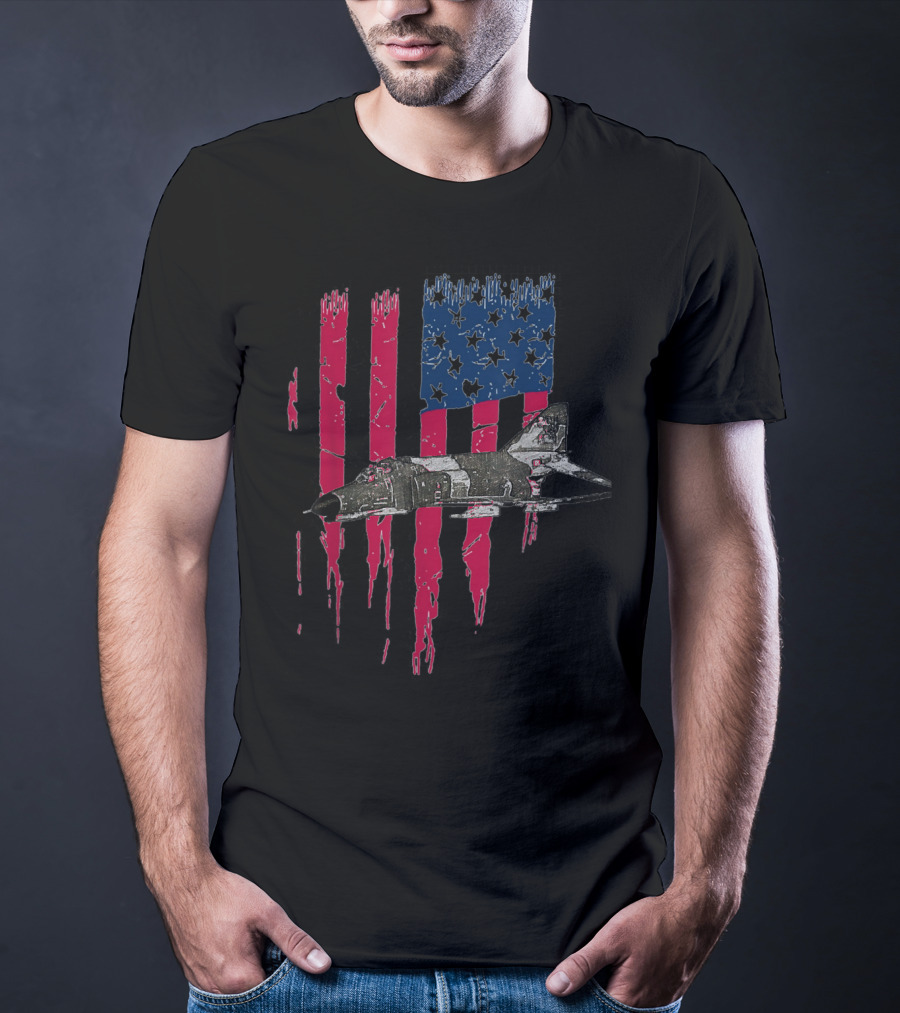 Patriotic 4 Phantom McDonnell Douglas American Fighter Jet T-Shirt
