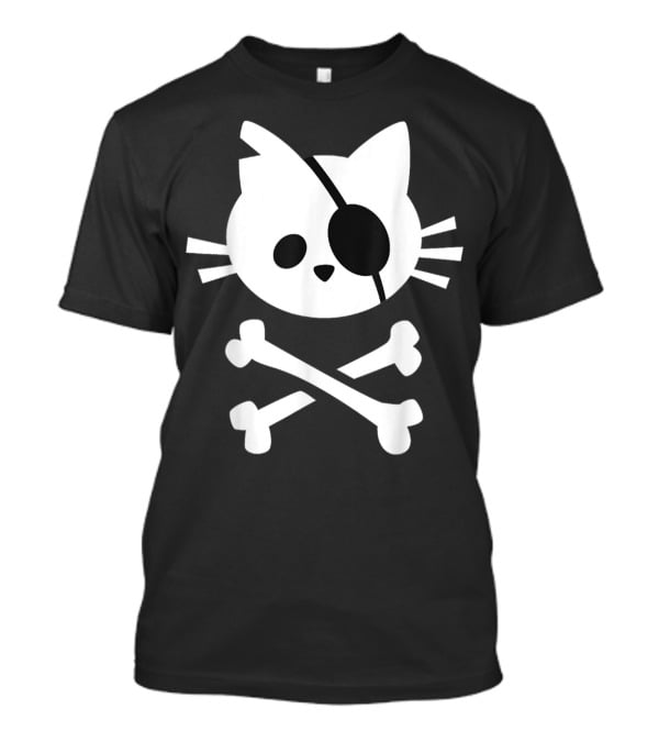 Pirate Cat Skull Crossbones T-Shirt