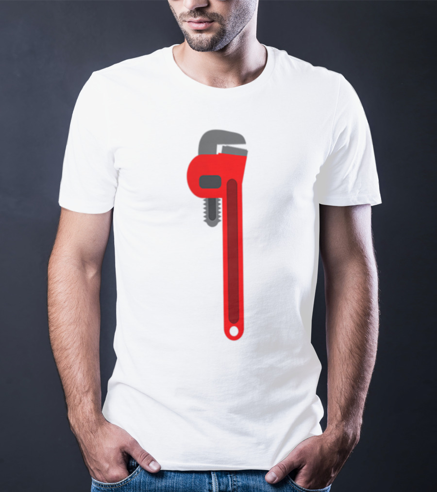 Plumber Tool Pipefitter Pipe Wrench Red T-Shirt