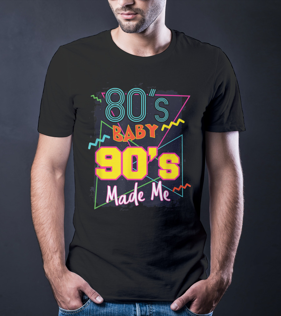 80's Baby 90's Made Me Retro Neon T-Shirt