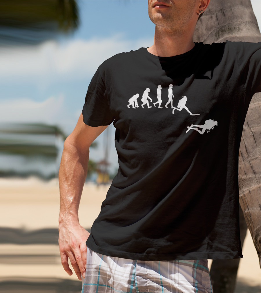 Scuba Dive Evolution Diver Ocean Transformation T-Shirt