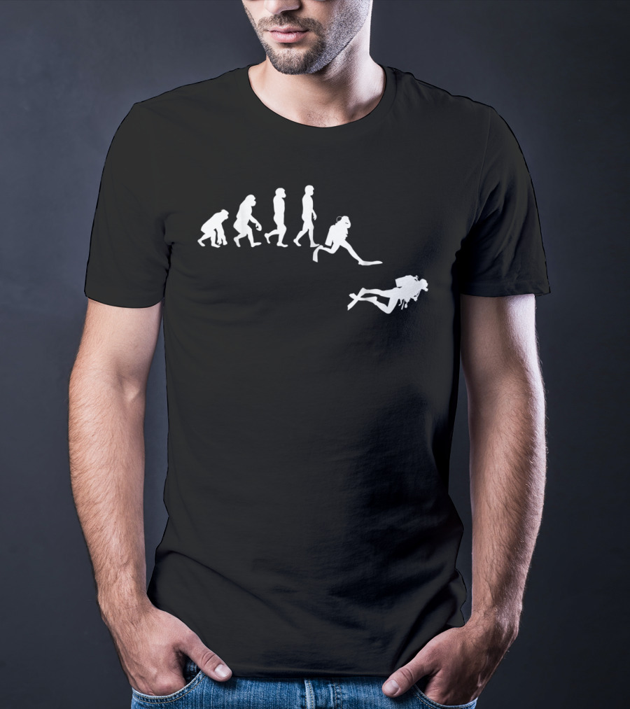 Scuba Dive Evolution Diver Ocean Transformation T-Shirt