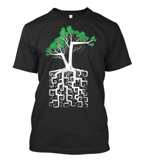 Square Root Tree Math Concept With Intricate Roots And Foliage T-Shirt