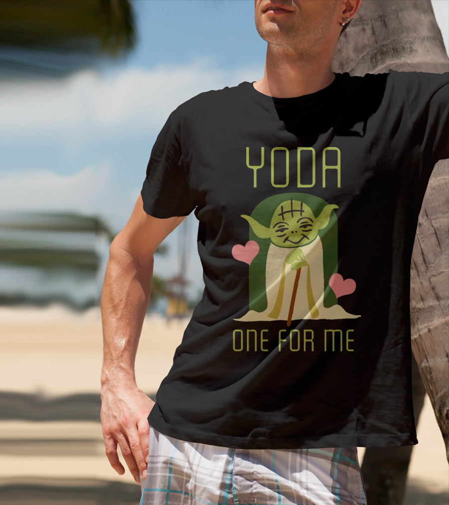 Star Wars Yoda One For Me Valentine's Hearts Cute T-Shirt