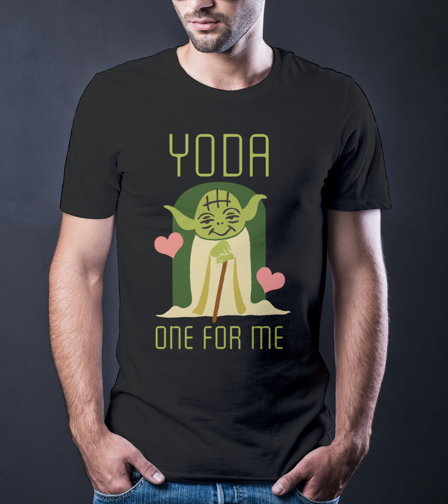 Star Wars Yoda One For Me Valentine's Hearts Cute T-Shirt