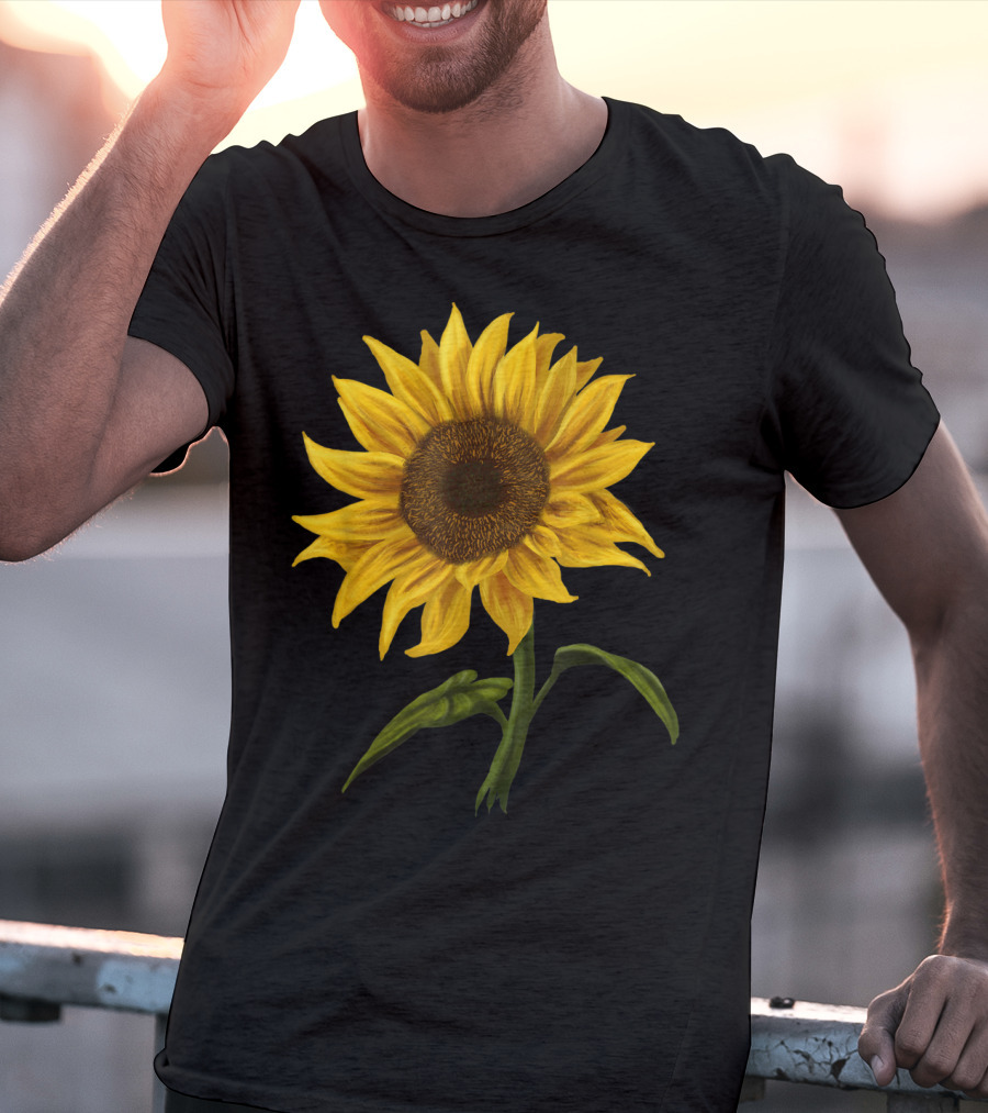 Sunflower Sunshine Watercolor Floral T-Shirt
