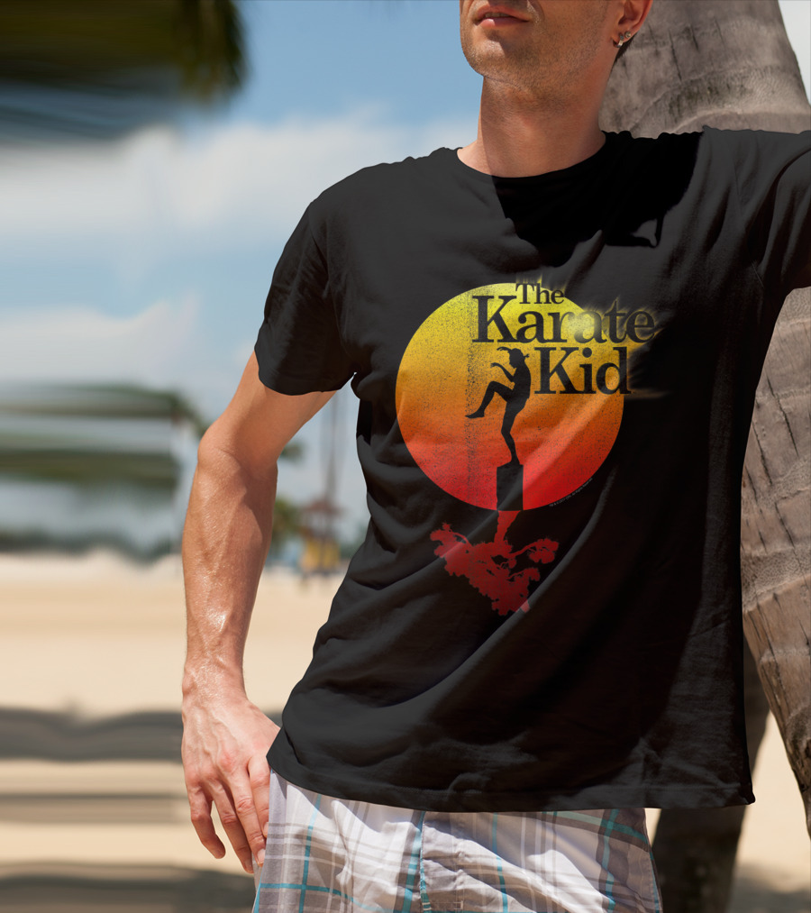 The Karate Kid Crane Kick Sun Gradient Circle T-Shirt