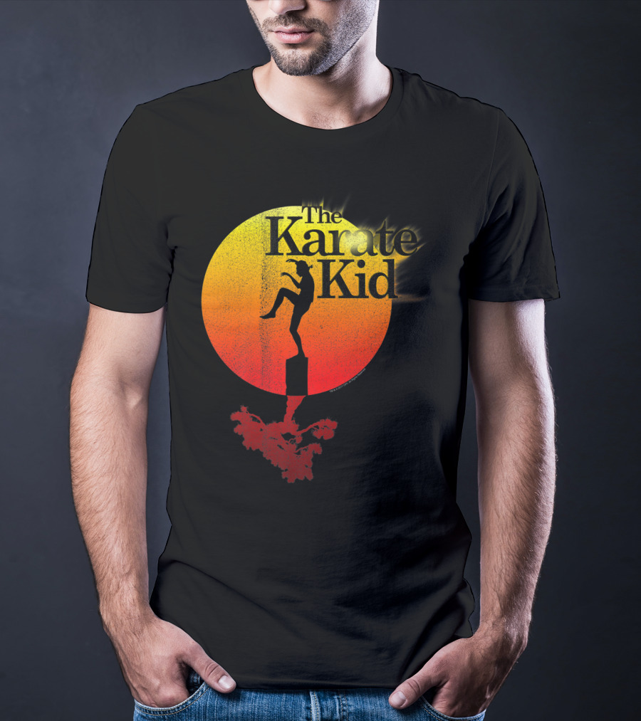 The Karate Kid Crane Kick Sun Gradient Circle T-Shirt