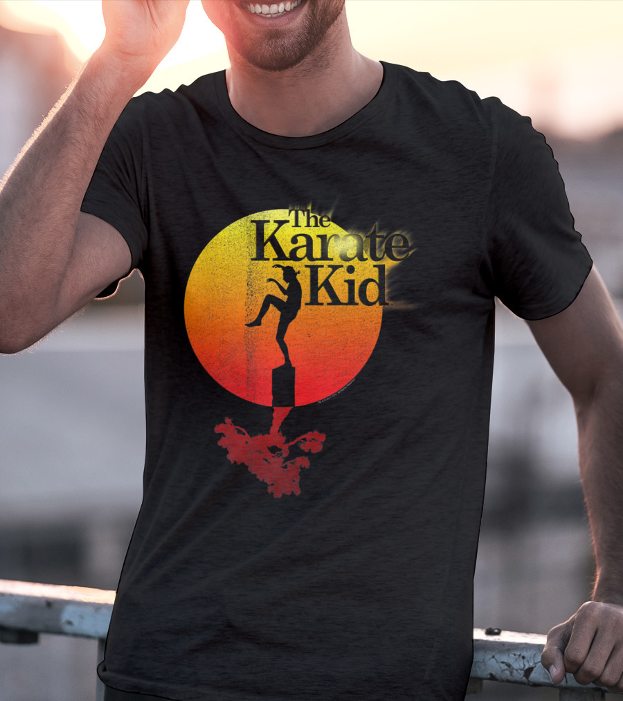 The Karate Kid Crane Kick Sun Gradient Circle T-Shirt