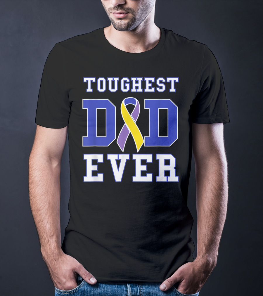 Toughest Dad Ever Bladder Cancer Awareness T-Shirt