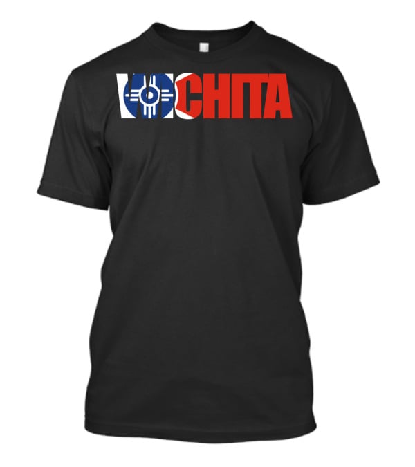 Wichita Kansas Flag Typography T-Shirt
