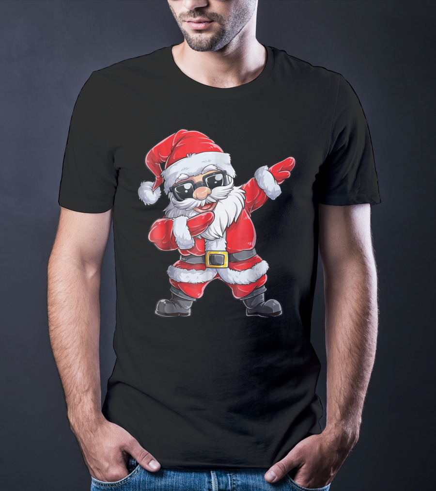 Santa Dab With Sunglasses Joyful Holiday T-Shirt