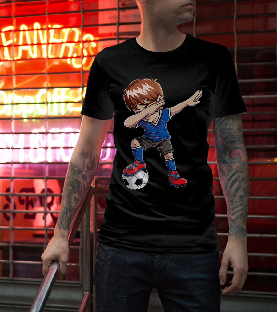 Dabbing Soccer Player With Ball T-Shirt