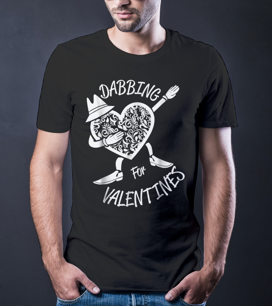 Dabbing For Valentines Heart Day Boyfriend T-Shirt