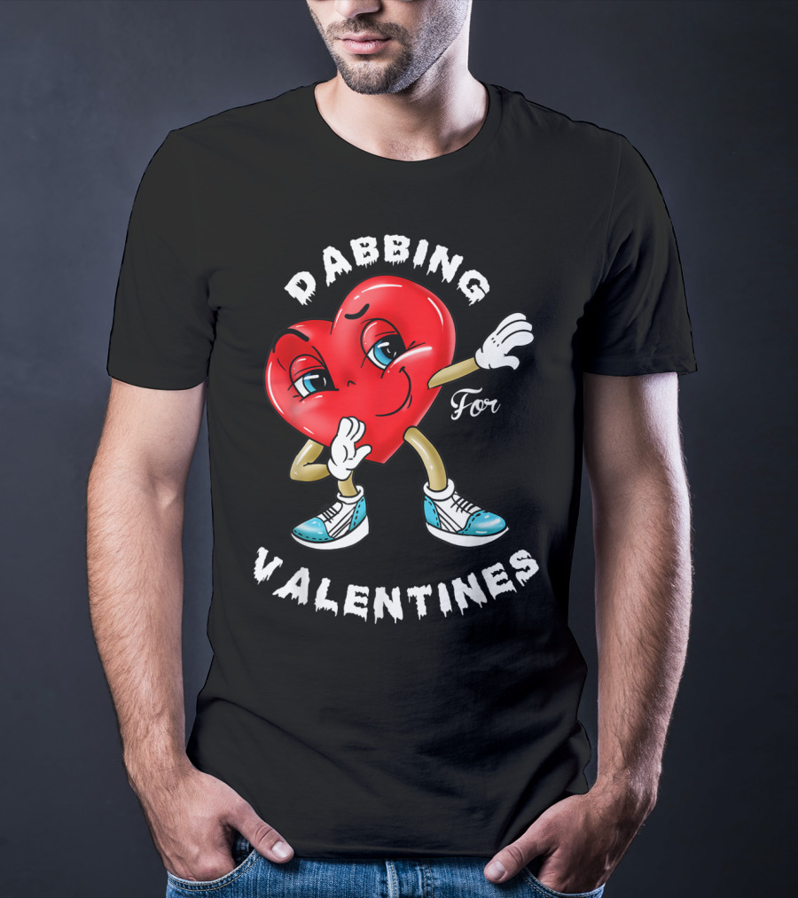 Dabbing Valentines Heart For Girlfriend T-Shirt