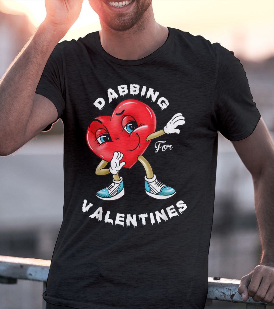 Dabbing Valentines Heart For Girlfriend T-Shirt